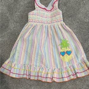 Good‎ Lad Multicolor Striped Dress with Pineapple Patch